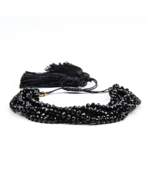 Fashion Tassel Black Rice Beads Woven Handmade Beaded Love Bracelet