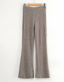 Fashion Camel Slightly Thick Mopping Knit Straight-leg Pants