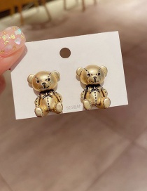 Fashion Distressed Small Animals Make Old Bear Earrings