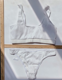 Fashion White Split Swimsuit