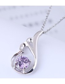 Fashion Purple Angel Wings Wing Necklace