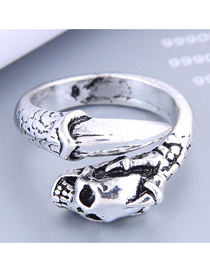 Fashion Silver Alloy Skull Open Ring