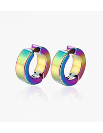 Fashion Color Titanium Steel Wide Side Ring Ear Clip