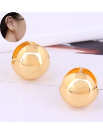 Fashion Gold Color Metal Round Ear Studs