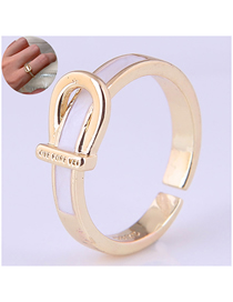 Fashion Gold Brass Belt Buckle Open Ring