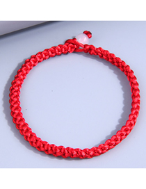 Fashion Red Handmade Cord Braided Bracelet