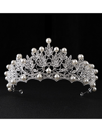 Corona De Perlas Y Diamantes De Aleación