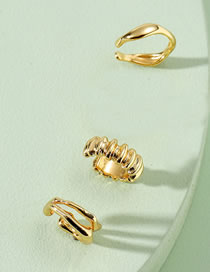 Fashion Gold Alloy Geometric Texture Ring Set