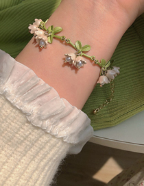 Fashion 1# Pearl Flower-bracelet Alloy Pearl Flower Bracelet