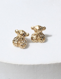 Fashion Gold Pure Copper Bear Earrings