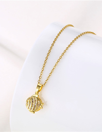 Fashion Gold Titanium Steel Diamond Fish Necklace