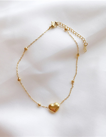 Fashion Gold Alloy Geometric Heart Anklet