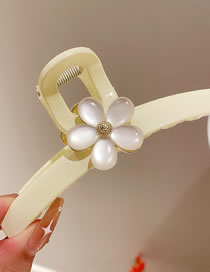 Fashion 6# Beige Pearl Flower Acrylic Grip