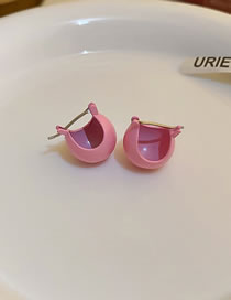 Fashion 8# Pink-ear Buckles Resin Geometric Beanie Earrings