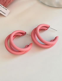 Fashion 25# Twisted C Shape Resin Geometric C-shaped Earrings