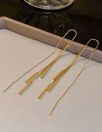 Fashion Gold Color Alloy Geometric Tassel Ear Wire