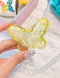 Fashion Yellow Crystal Butterfly Airbag Bracket