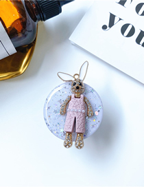 Fashion Mr. Pink Rabbit Acrylic Starry Glue Rabbit Cell Phone Airbag Holder