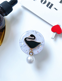 Fashion Swan Pendant Acrylic Starry Epoxy Swan Cell Phone Airbag Holder