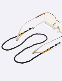 Fashion Black Resin Rice Beaded Glasses Chain