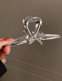 Fashion Silver Color-bow Alloy Geometric Bow Grip Clip