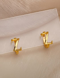 Fashion Z Pure Copper 26 Letter Earrings