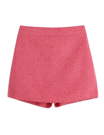Fashion Red Woven Textured Culottes
