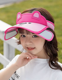 Fashion Pink Polyester Cartoon Sun Hat