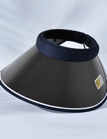 Fashion Navy Blue Plastic Adjustable Large Brim Empty Top Hat