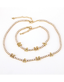 Fashion Mama Suit Copper Set Zirconium Claw Chain Mama Necklace Bracelet Set