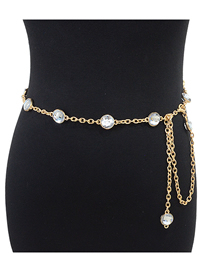 Fashion Gold Color Alloy Diamond Chain Waist Chain
