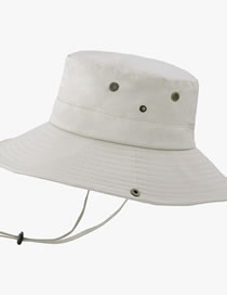 Fashion Beige Polyester Big Brim Bucket Hat