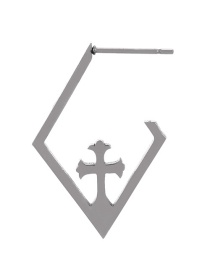 Fashion Cross Stainless Steel Geometric Earrings (single)