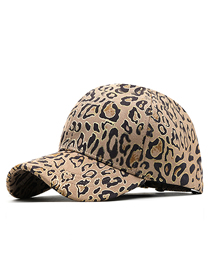 Fashion Khaki Bronzing Leopard-print Baseball Cap
