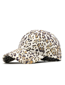 Fashion Beige Bronzing Leopard-print Baseball Cap