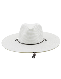 Fashion Big Side Jazz Pure White Cotton Straw Big Brim Sun Hat