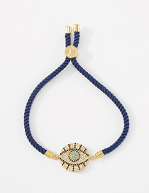 Fashion Dark Blue Copper Diamond Eye Bracelet