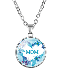 Fashion 8# Geometric Mom Round Necklace