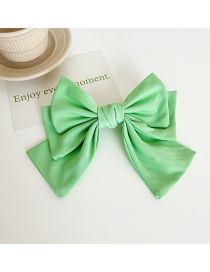 Fashion Green Fabric Three-layer Bow Spring Clip