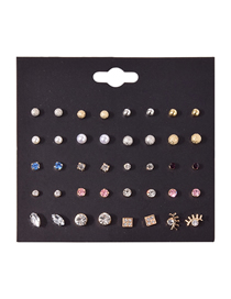 Fashion 15# Alloy Diamond Geometric Stud Earrings Set