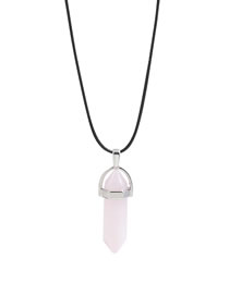 Fashion Light Pink A2-5-3-6 Alloy Geometric Hexagon Necklace