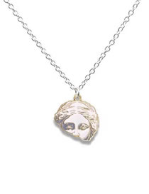 Fashion Silver Mutilated Statue Necklace