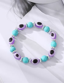 Fashion 9 Purple Eye Turquoise Bracelet Resin Turquoise Eye Beaded Bracelet