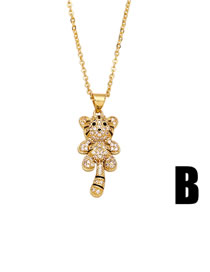 Fashion B Brass And Diamond Tiger Necklace