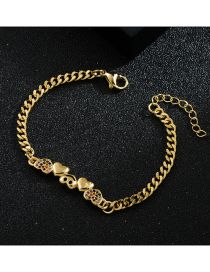 Fashion Love Smiley Copper Gold Plated Zirconium Heart Smiley Star Moon Bracelet