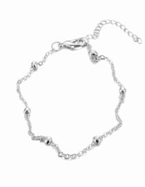 Fashion Silver Alloy Ball Chain Anklet