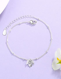 Fashion Silver Alloy Maple Leaf Bracelet