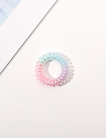 Fashion Magic Color Trumpet Gradient Rainbow Phone Cord Hair Ring