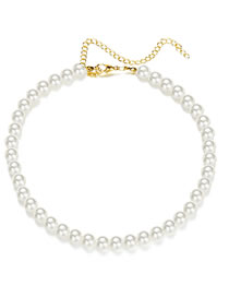 Fashion 4# Alloy Geometric Pearl Beaded Necklace