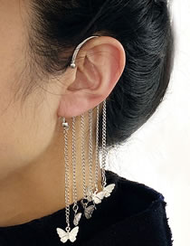 Fashion 5531302 Geometric Butterfly Tassel Earrings